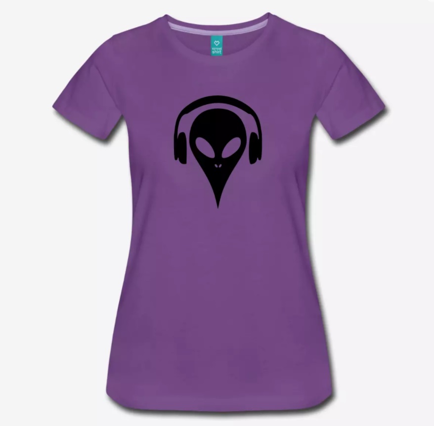 Frauen T-Shirt mit Alien Shop