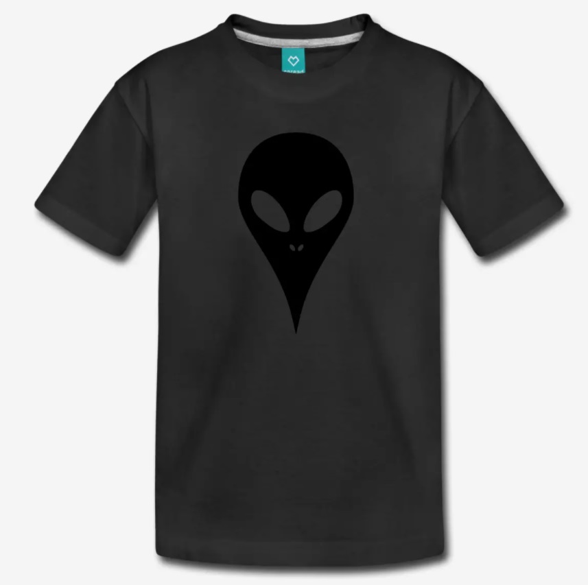 Schwarzes Shirt - Coole Skater T-Shirts Skateboard Top 10 Alien