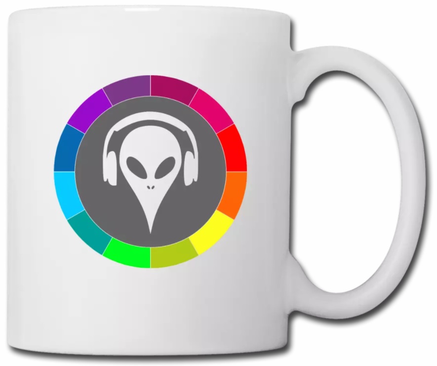 Regenbogen Alien Kaffee Tasse