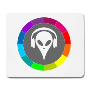 Cooles Mousepad mit Alien und Regenbogen Farben Shop