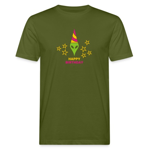Happy Birthday Sticker - Funny Gifts Shop - Alien Shirt | Extraterrestrial Alien & UFO Designs - Clothes and Accessories