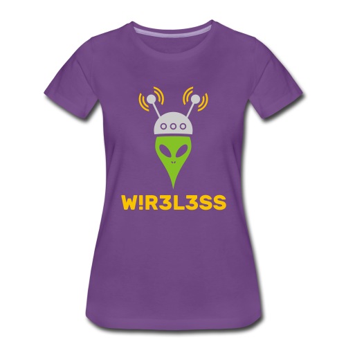 Wireless Alien Design,Religion, Spirituality,Planet Aliens, for Women, Men, Girls, Boys,Alien Head,Cap, Pillow, Polo, Unisex, Baseball, Hoodie, Top, T-Shirts, Mousepads online Shop,Humans and Extraterrestrial Beings, Existence of Extraterrestrial, Discovery of Life, Music, DJ, Electronic Music, Techno, House, Dance, Club, Sound - T-Shirt Womens