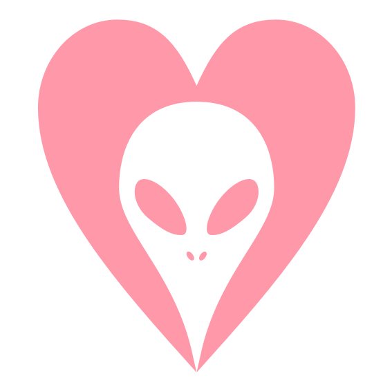 Alien Pullover kaufen Motive Design Style Shop Pink Retro 80er Herz Liebe Freundschaft