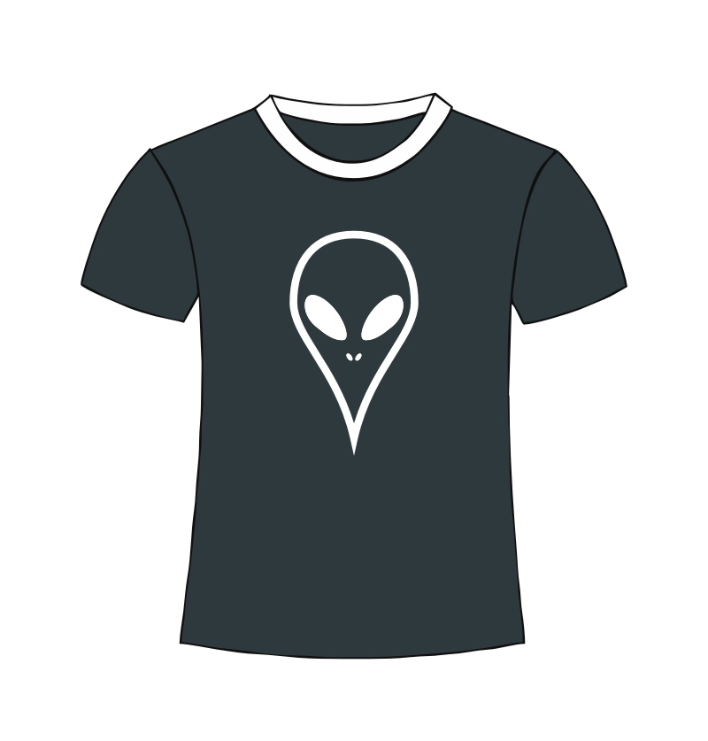 Alien Shirt Shop T-Shirt mit Alienkopf Kleidung Design Motive Zubehoer Hoodie Shirts Cap Top Geschenke