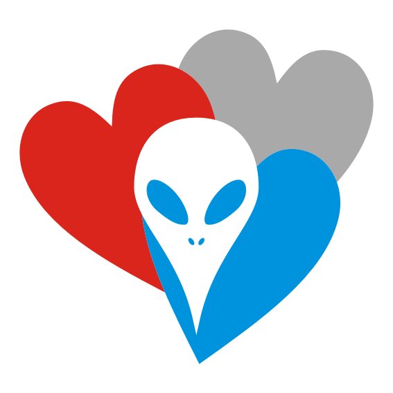 Alien Caps und Mützen Motive Design Style Aliens und UFOs Shop Herzchen